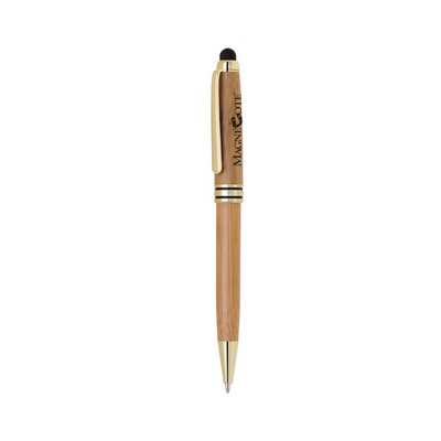 Eco-Friendly Bamboo Stylus and Ballpoint Pen