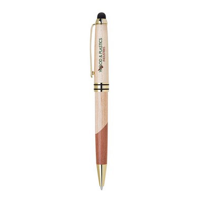 DualTone Wood Stylus Ballpoint Pen
