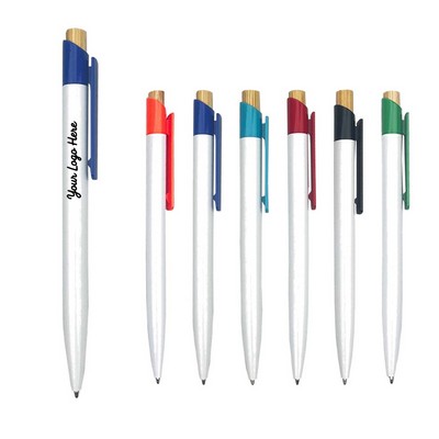 Sleek Bamboo Click Pen