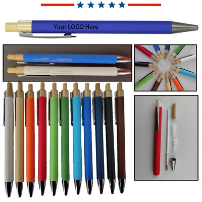 Eco Paper Barrel Ballpoint Pens
