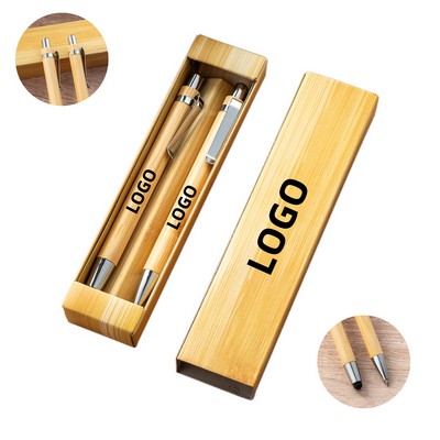 Bamboo Ballpoint Pen Set