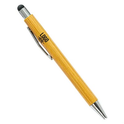 Wood Stylus Ballpoint Pen